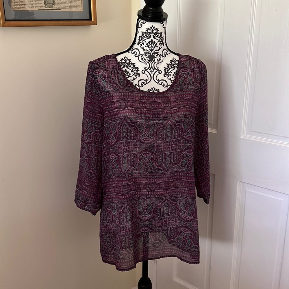 Maurices Sheer Multi Color Blouse